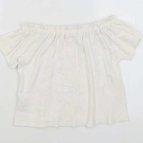 Primark Girls White   Basic T-Shirt Size 11-12 Years
