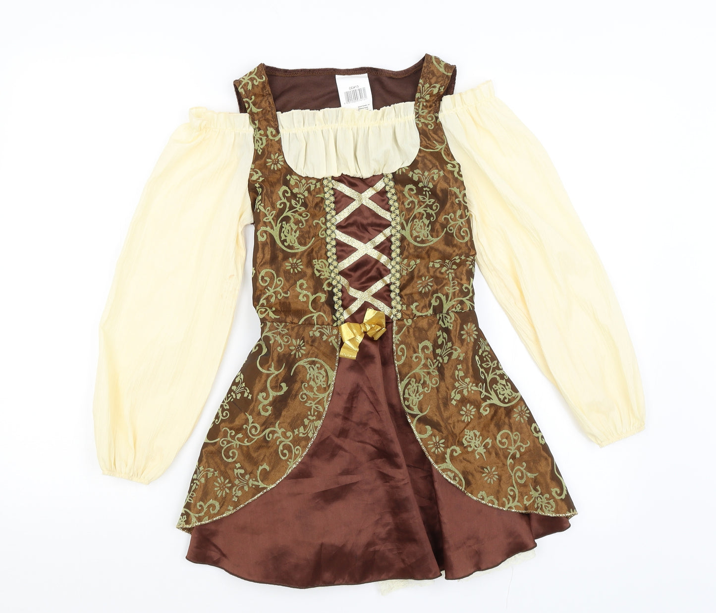 Bristol Novelty LTD Girls Brown   Fit & Flare  Size 9-10 Years  - Fancy Dress