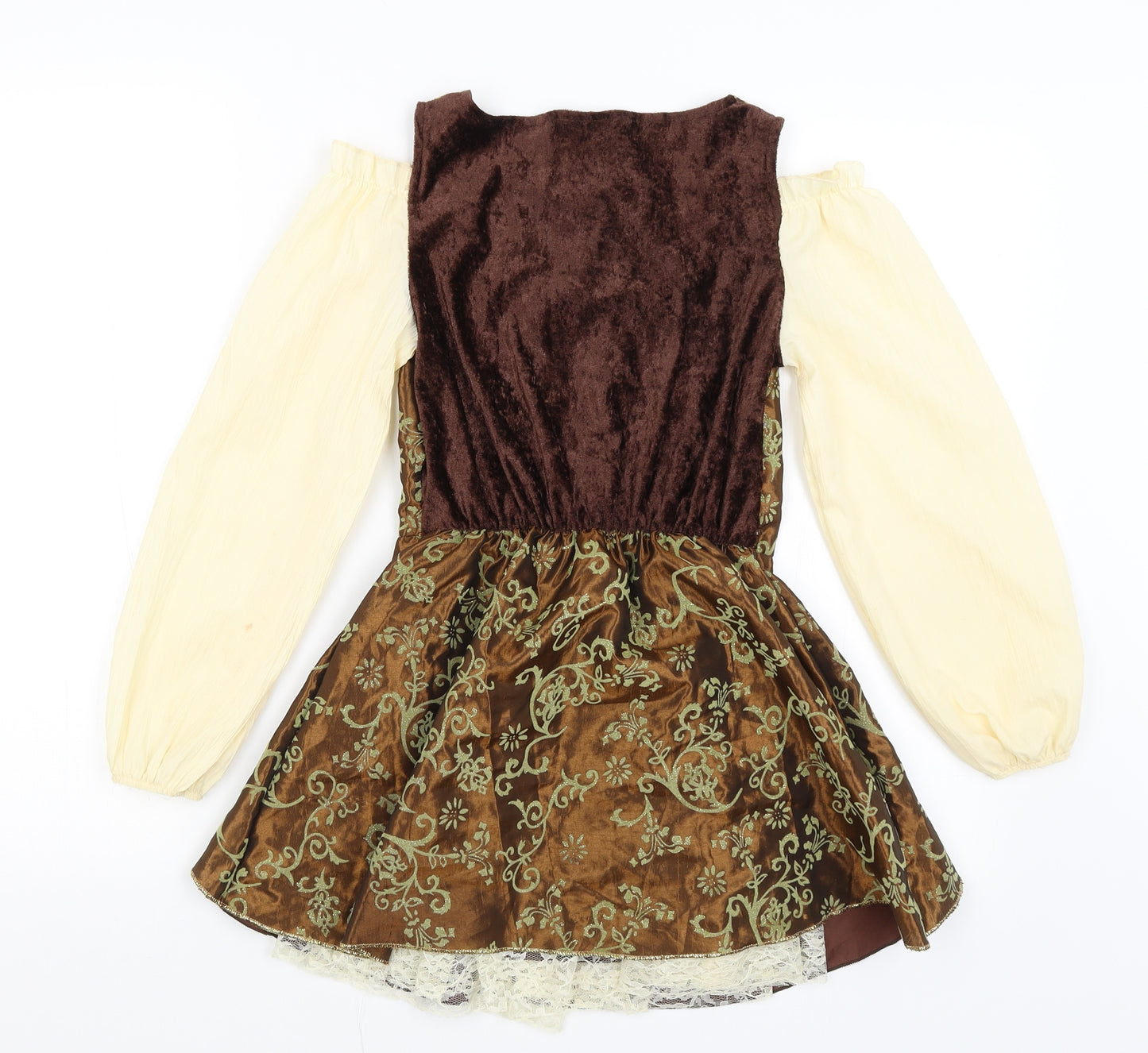 Bristol Novelty LTD Girls Brown   Fit & Flare  Size 9-10 Years  - Fancy Dress