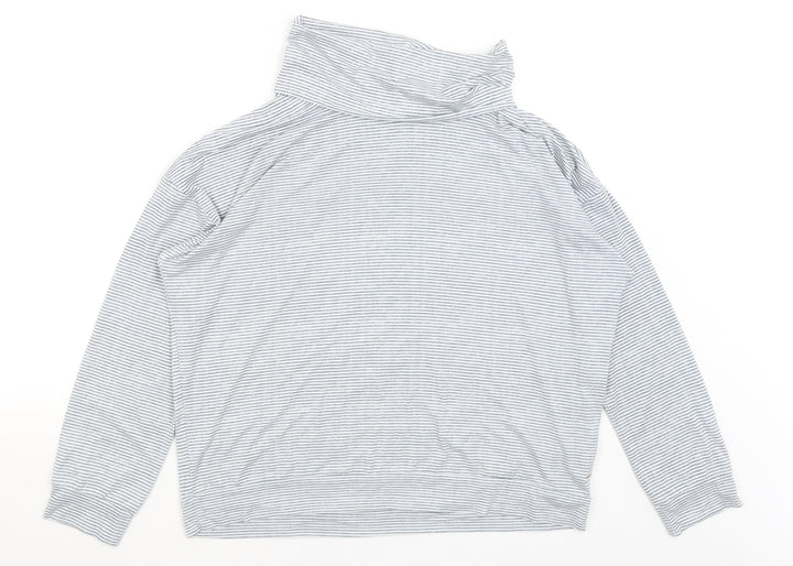 TU Womens Grey Striped Pullover Jumper Size 12