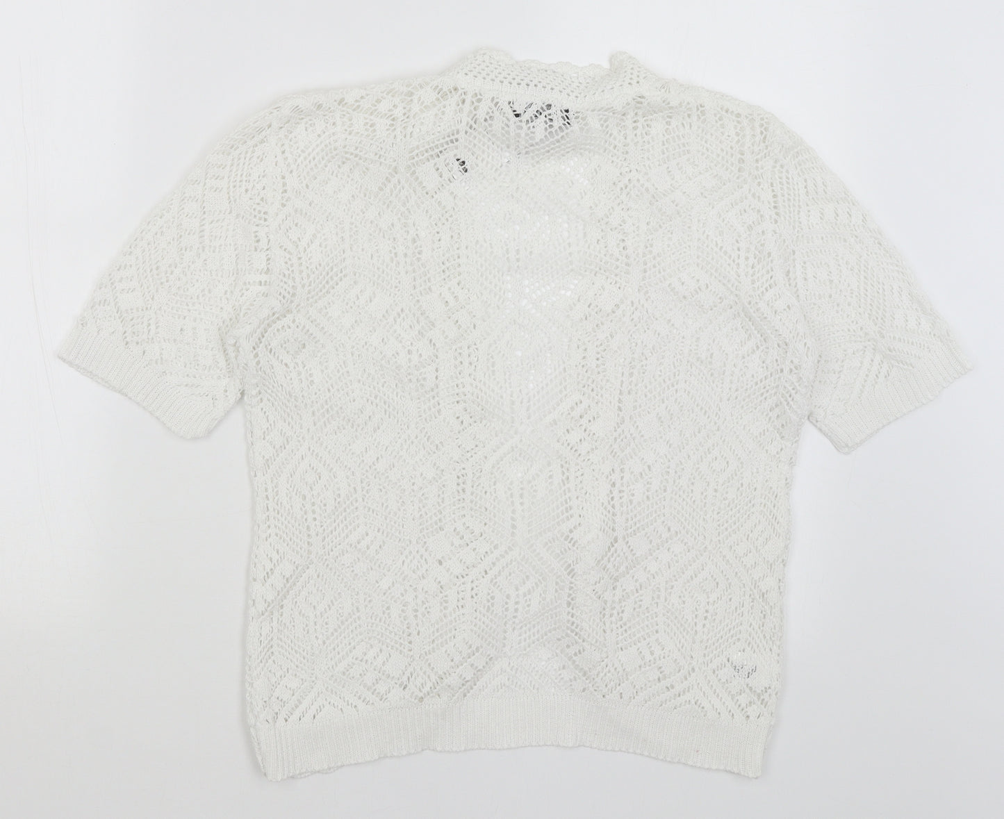 CHIC Womens White   Cardigan Jumper Size S