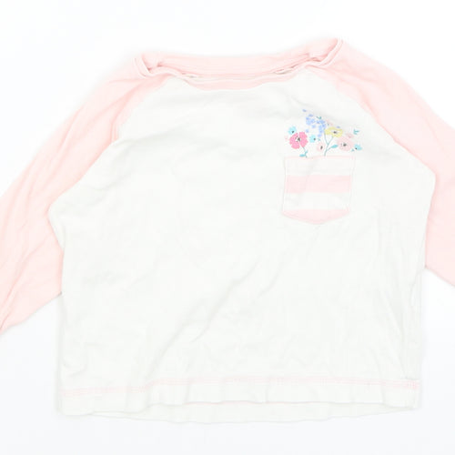 Matalan Girls White   Basic T-Shirt Size 2-3 Years
