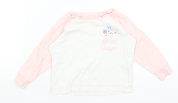Matalan Girls White   Basic T-Shirt Size 2-3 Years