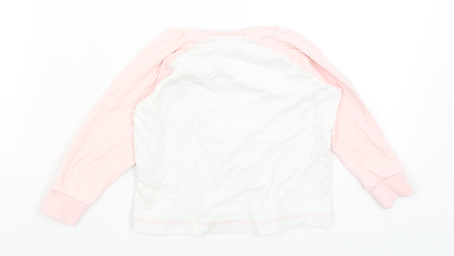 Matalan Girls White   Basic T-Shirt Size 2-3 Years