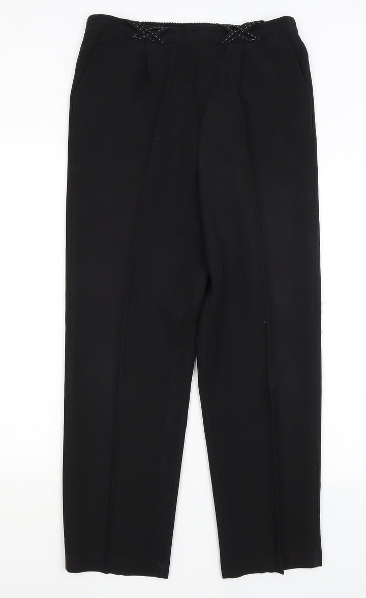 BM Womens Black   Trousers  Size 12 L28 in