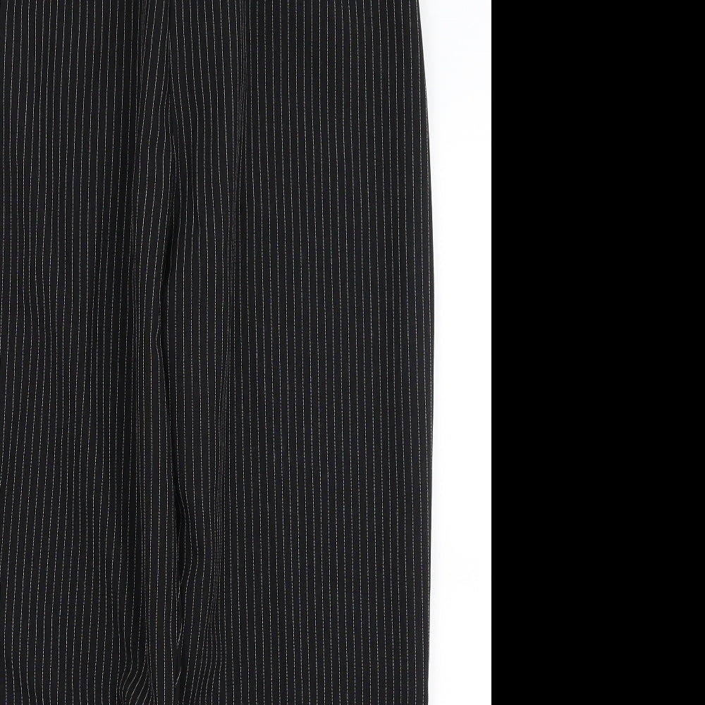 Preworn Womens Black Striped  Trousers  Size 20 L27 in