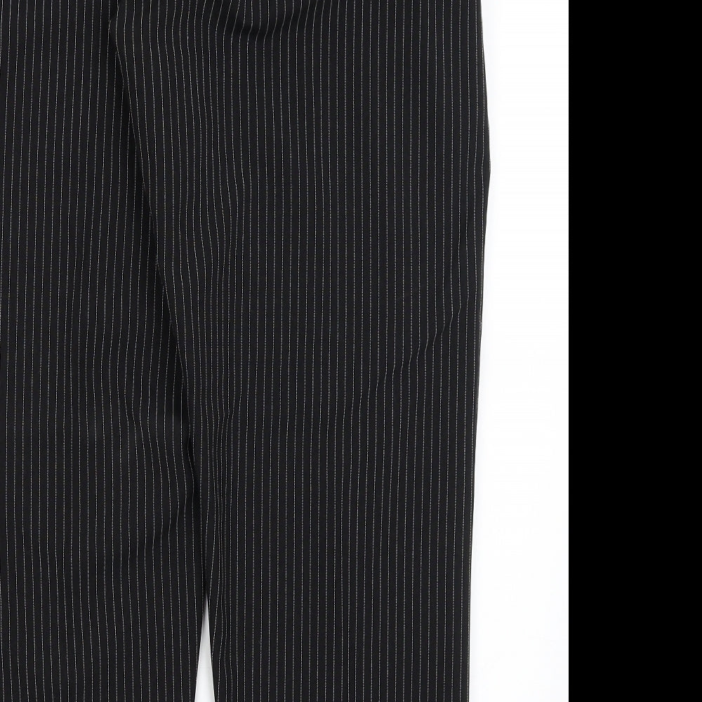 Preworn Womens Black Striped  Trousers  Size 20 L27 in