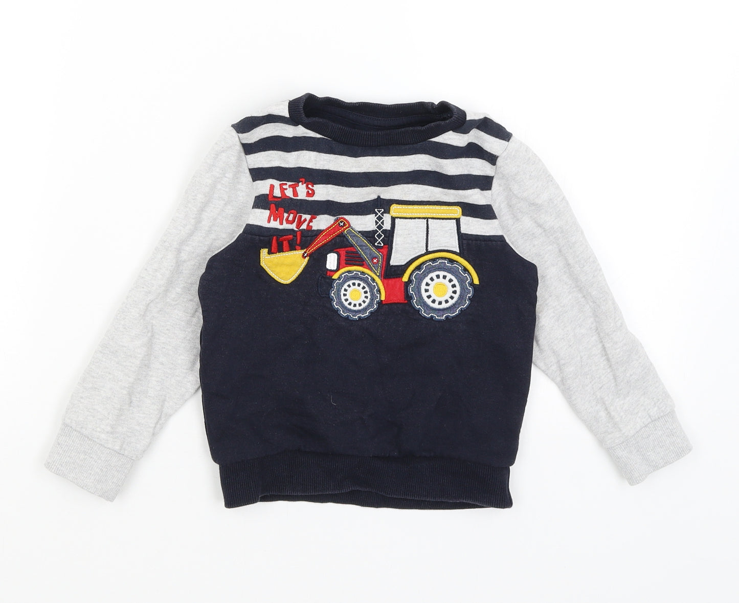 Nutmeg Boys Blue   Pullover Jumper Size 2-3 Years  - Digger