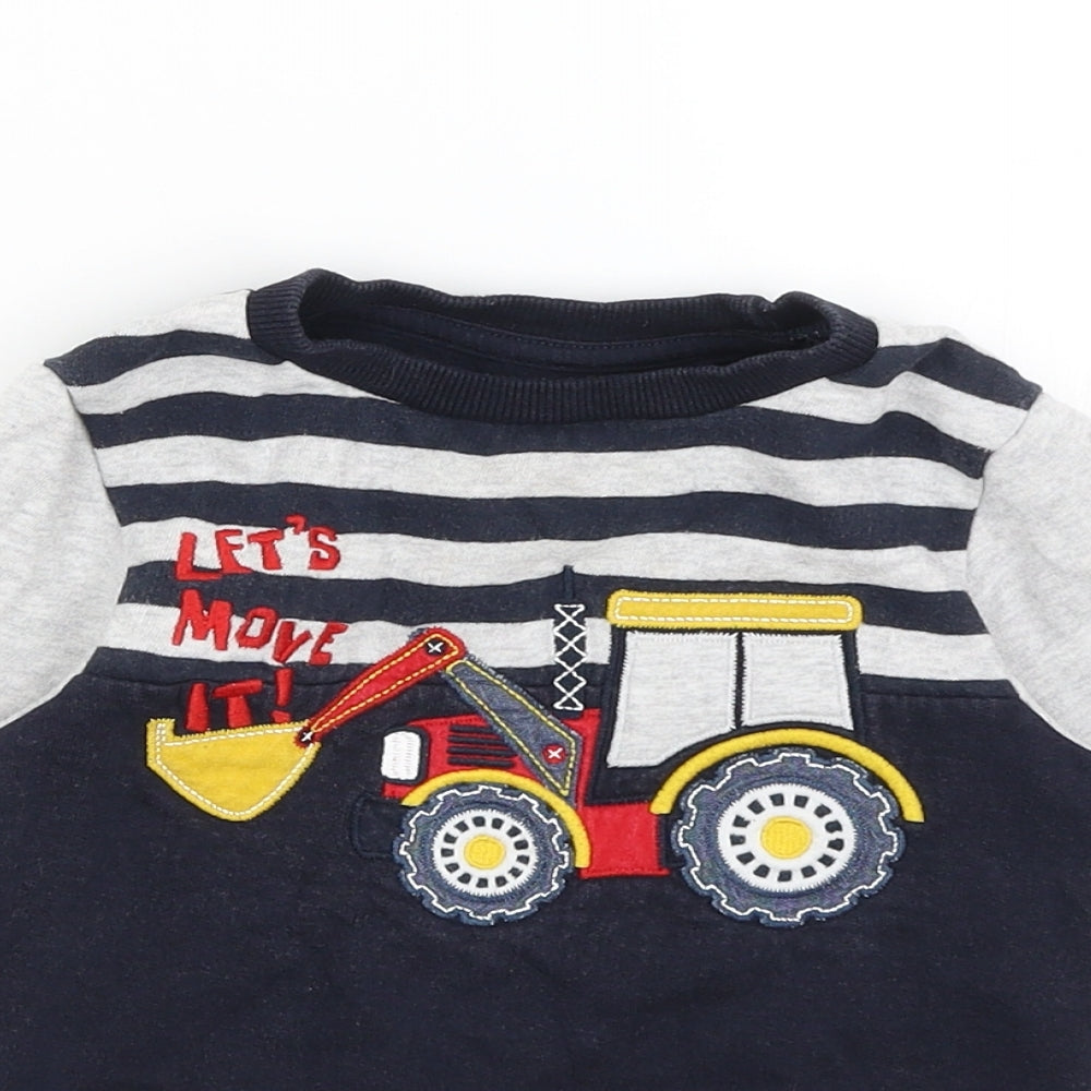 Nutmeg Boys Blue   Pullover Jumper Size 2-3 Years  - Digger