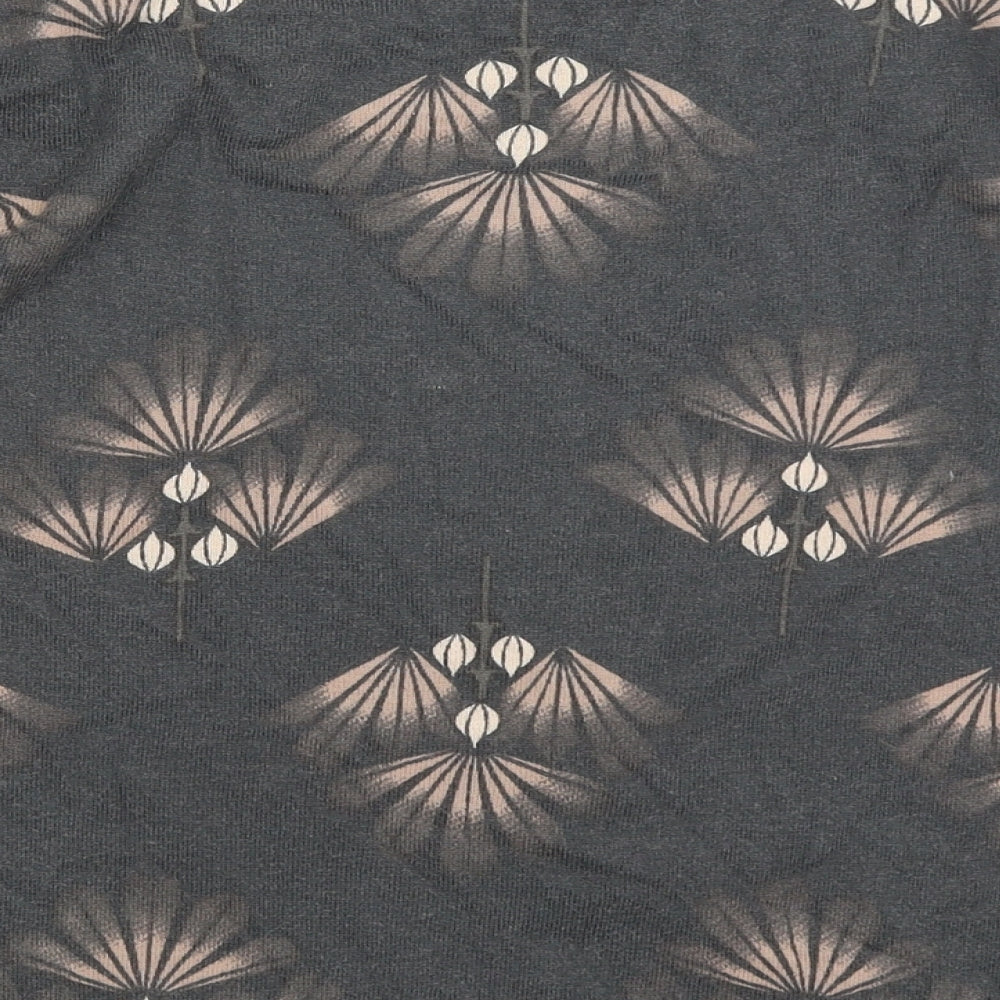 NEXT Womens Grey Floral  Basic T-Shirt Size 12