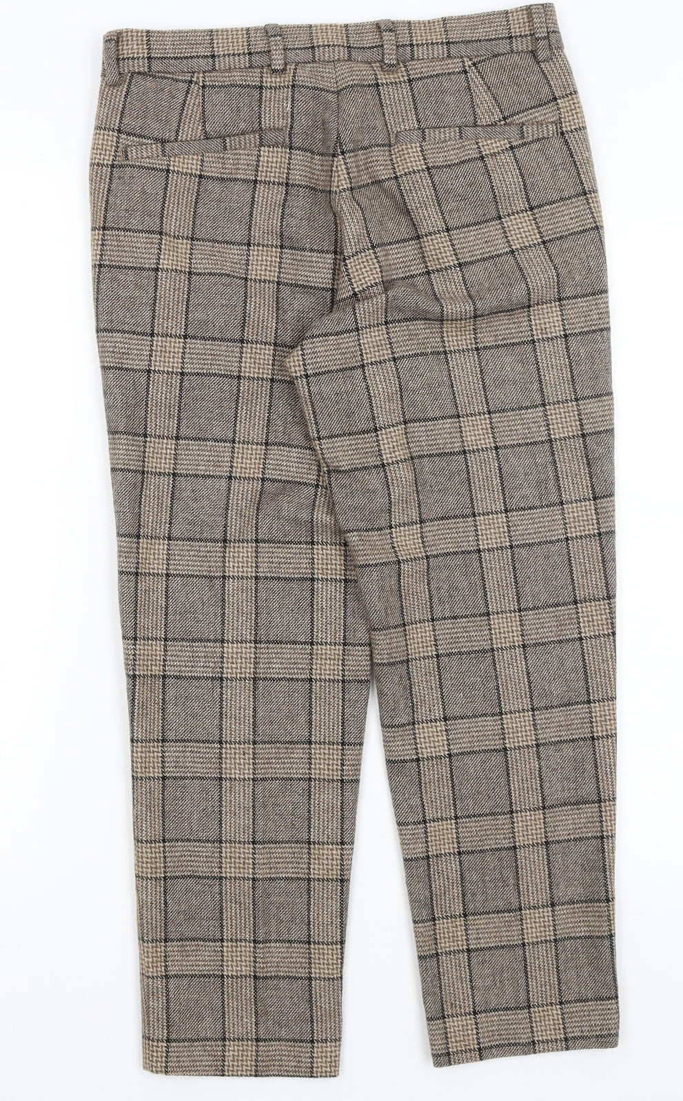 ASOS Womens Brown Check  Trousers  Size 28 in L25 in