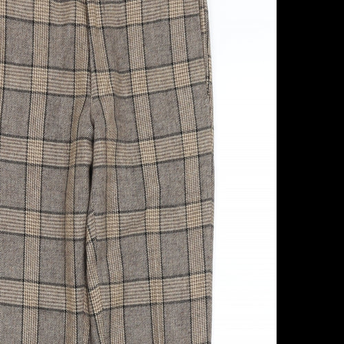 ASOS Womens Brown Check  Trousers  Size 28 in L25 in