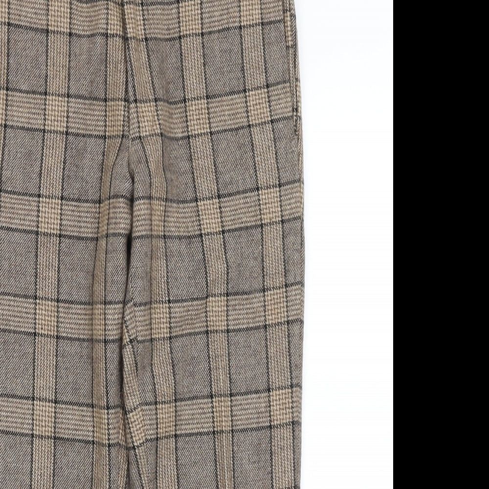 ASOS Womens Brown Check  Trousers  Size 28 in L25 in