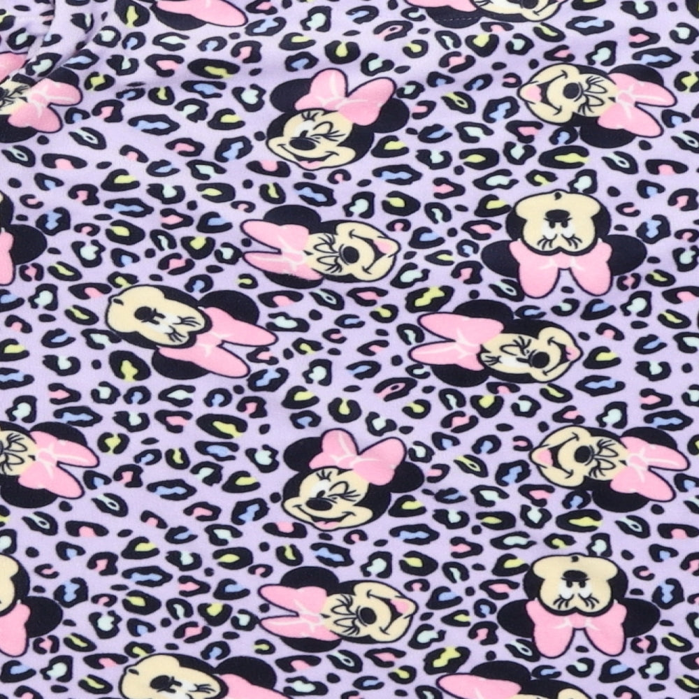 Disney Girls Purple Animal Print  Top Pyjama Top Size 11-12 Years  - Minnie Mouse