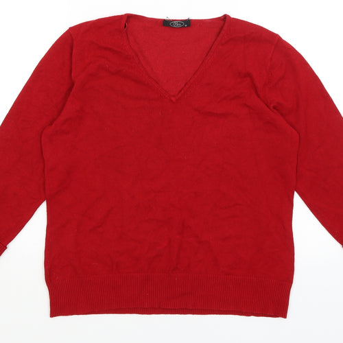 BM Womens Red   Pullover Jumper Size M