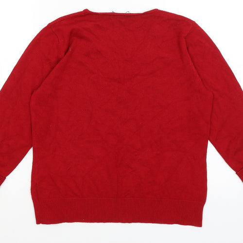 BM Womens Red   Pullover Jumper Size M