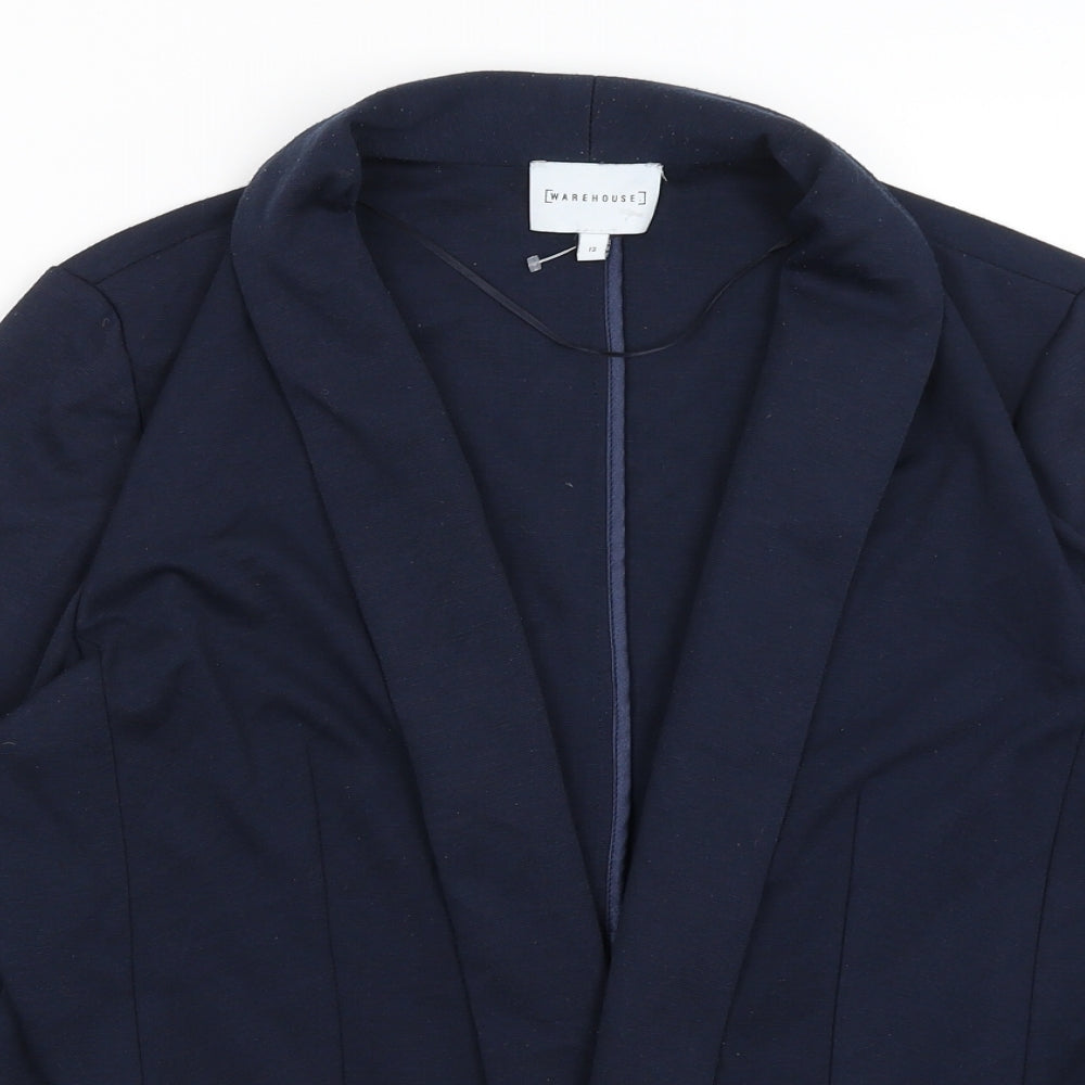 Warehouse Womens Blue   Jacket Blazer Size 12