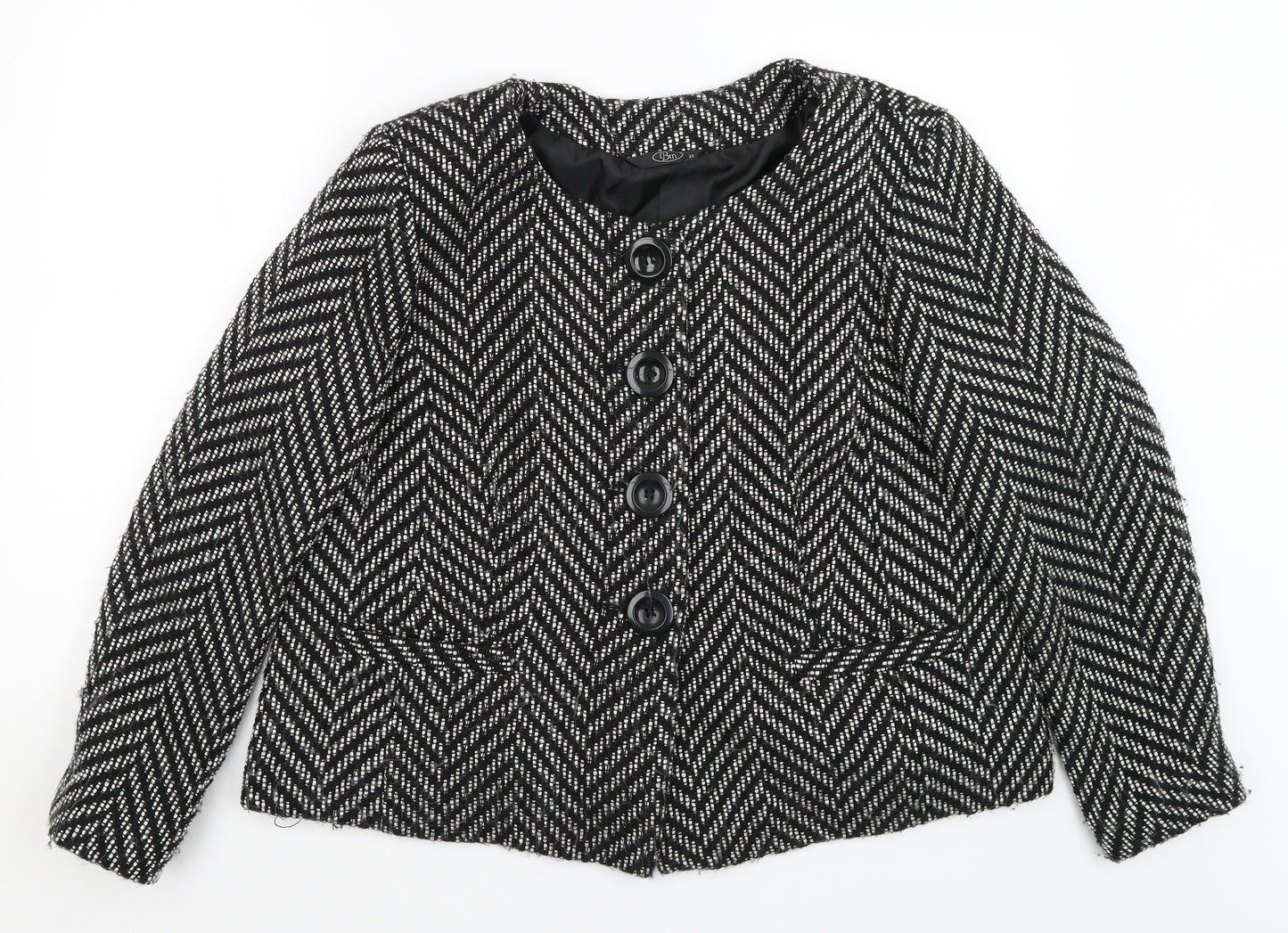 BM Womens Black   Jacket Blazer Size 22