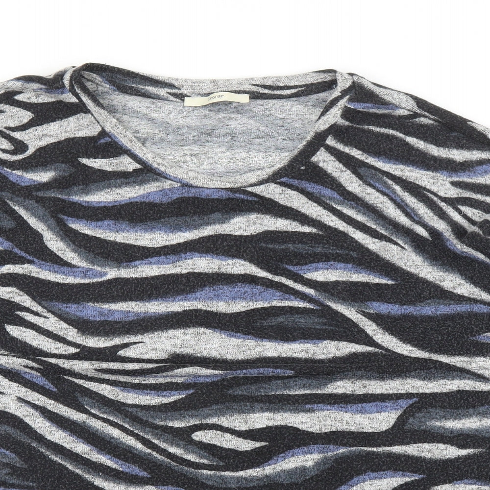 George Womens Blue Animal Print  Pullover Jumper Size 2XL  - Zebra print