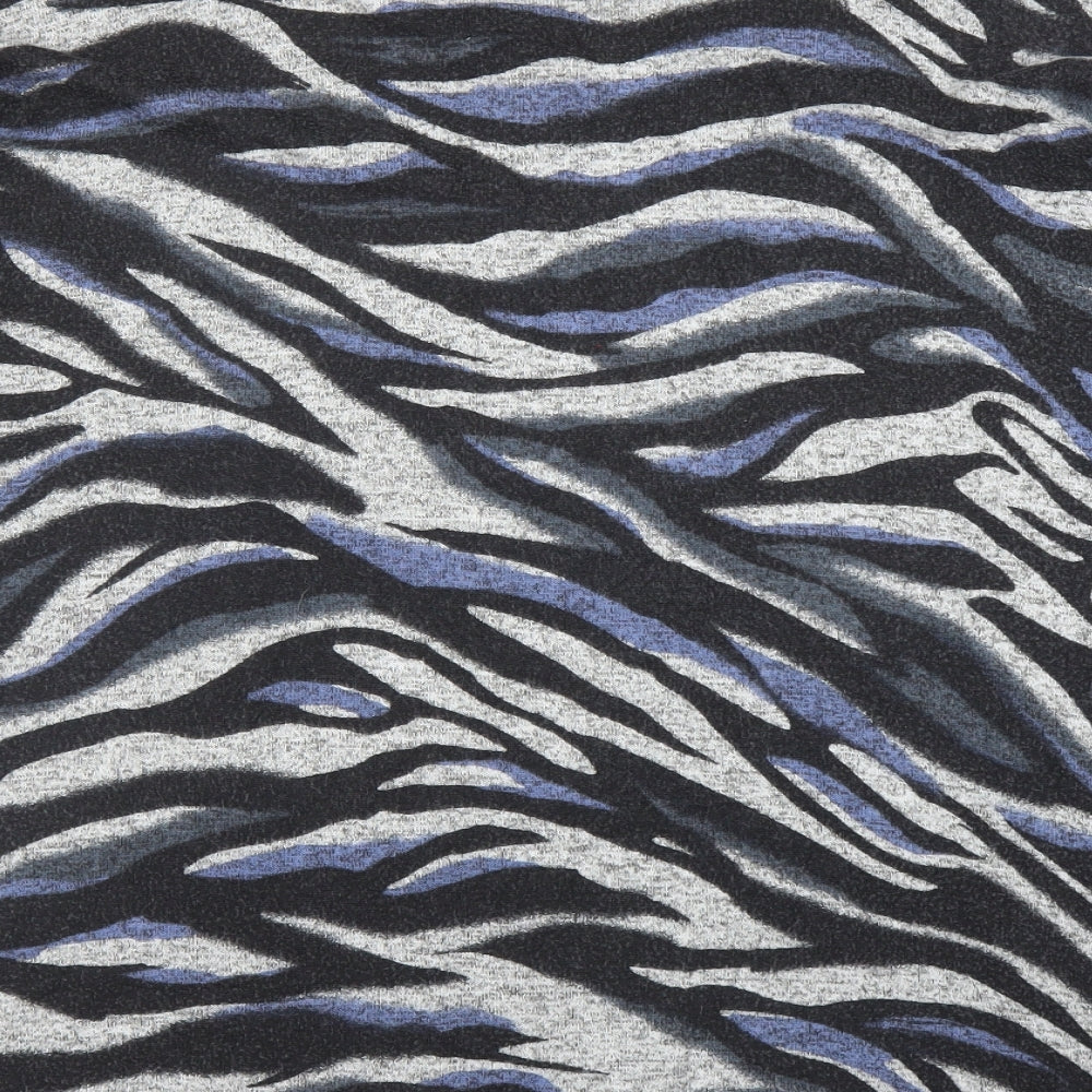 George Womens Blue Animal Print  Pullover Jumper Size 2XL  - Zebra print