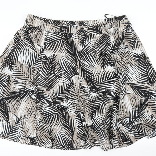 Bonmarché Womens Beige Floral  A-Line Set Size 26