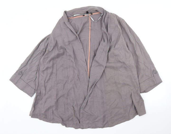 M&Co Womens Grey Jacket Blazer Size 18