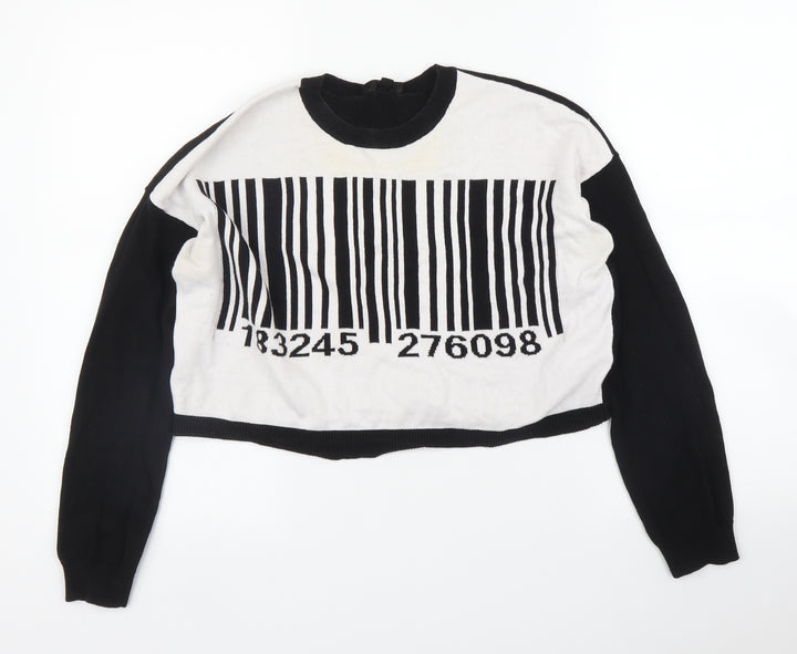 Topshop Womens Black Pullover Jumper Size 10