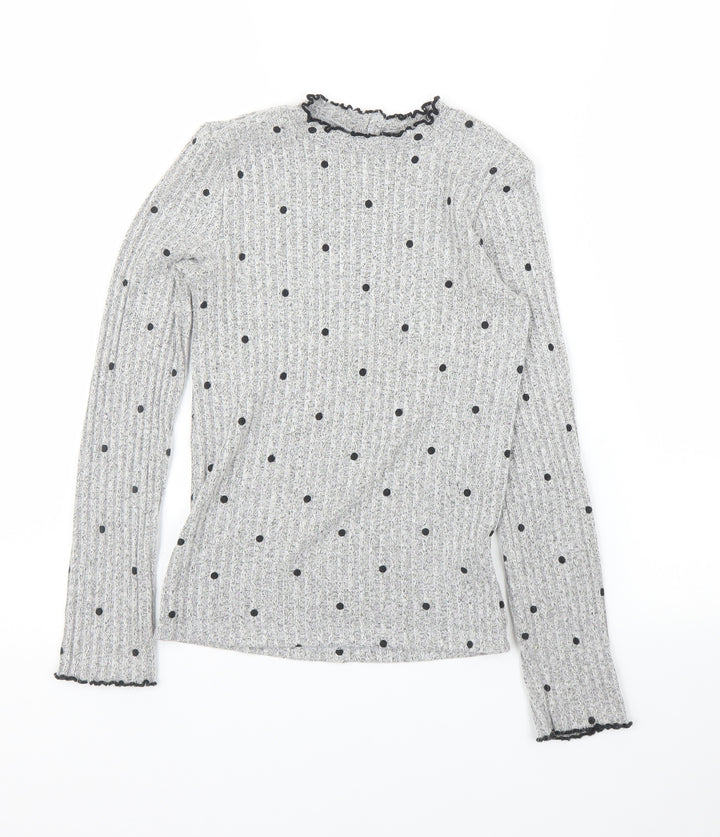 F&F Girls Grey   Pullover Jumper Size 9 Years