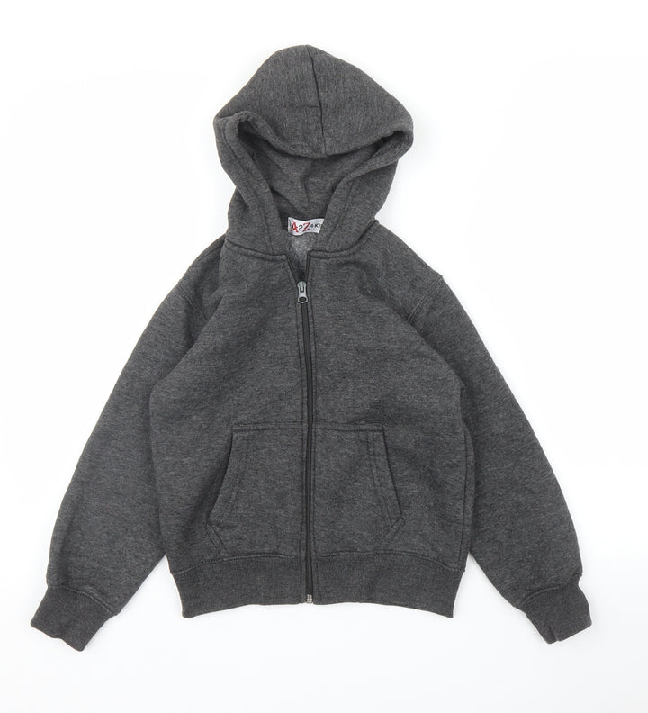 A2Z 4Kids Boys Grey Full Zip Hoodie Size 7 Years