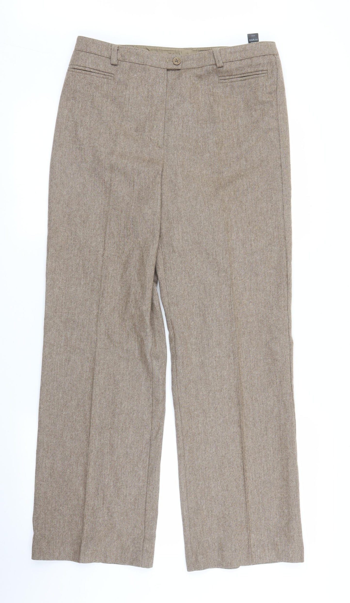 M&S Womens Beige   Trousers  Size 12 L29 in