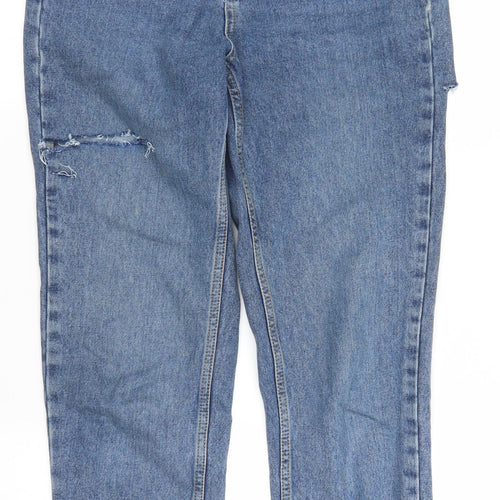 Topshop Womens Blue  Denim Mom Jeans Size M L28 in