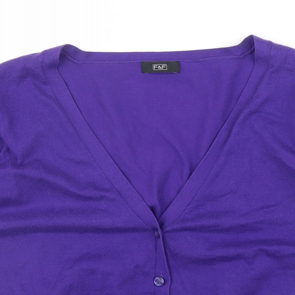 F&F Womens Purple   Cardigan Jumper Size 16