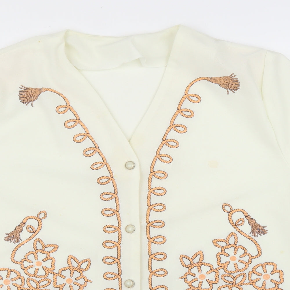 Preworn Womens Beige   Basic Blouse Size XL