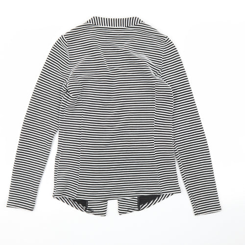 Papaya Womens Black Striped  Jacket Blazer Size 8