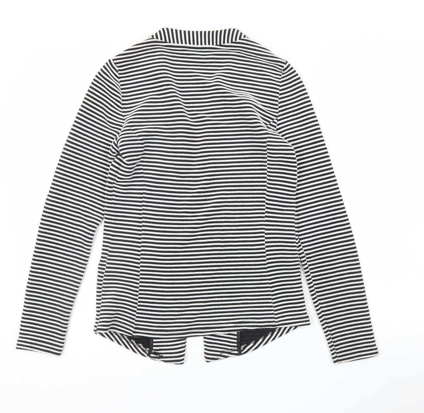 Papaya Womens Black Striped  Jacket Blazer Size 8