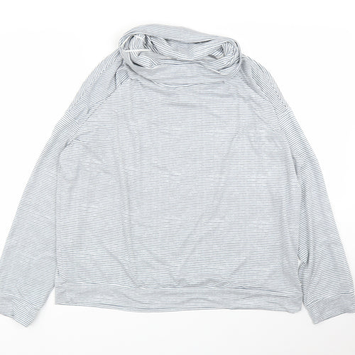 TU Womens Grey Striped  Pullover Jumper Size 12