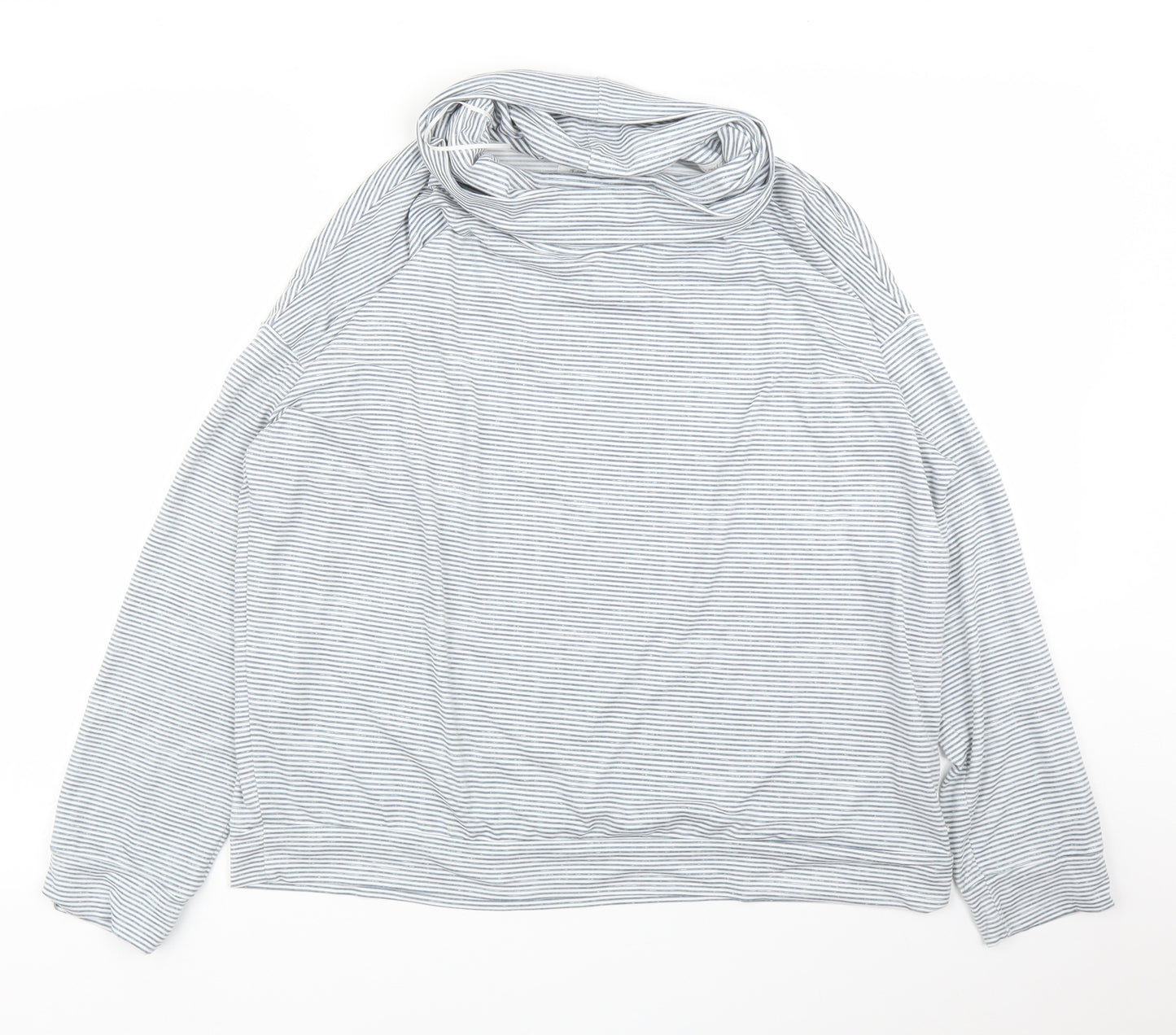 TU Womens Grey Striped  Pullover Jumper Size 12