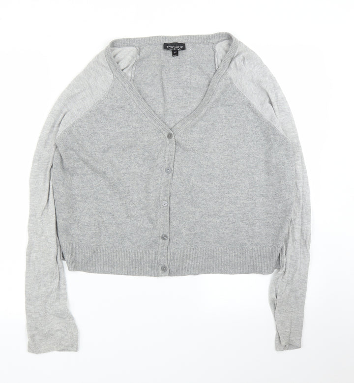 Topshop Womens Grey   Cardigan Jumper Size 8