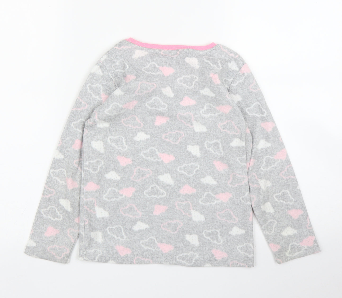 Primark Girls Grey  Fleece Pullover Jumper Size 7 Years  - PJ top