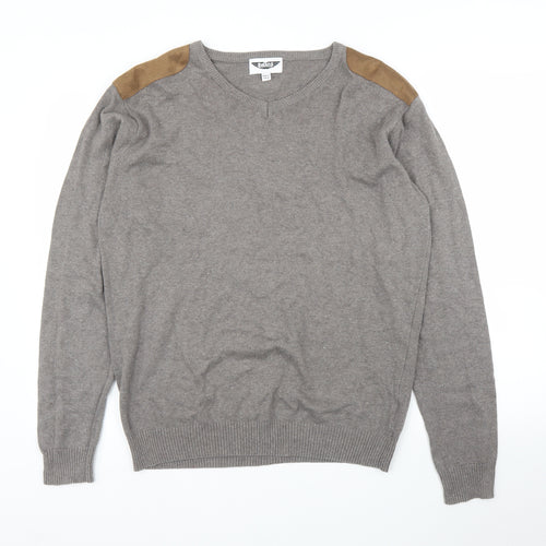 Label J Mens Brown   Pullover Jumper Size M