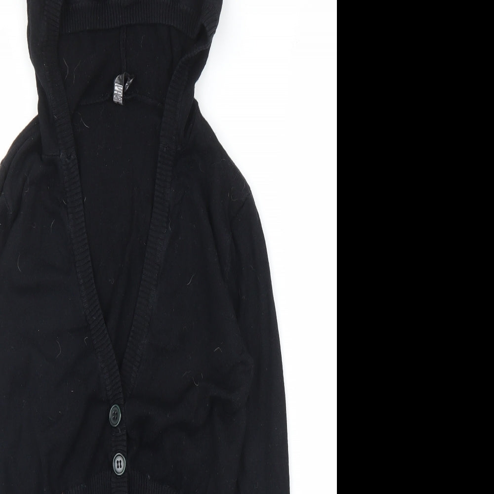 Bay Womens Black   Cardigan Hoodie Size 10