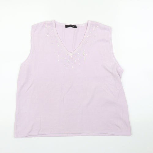 Alibi Knits Womens Purple   Vest Jumper Size 18