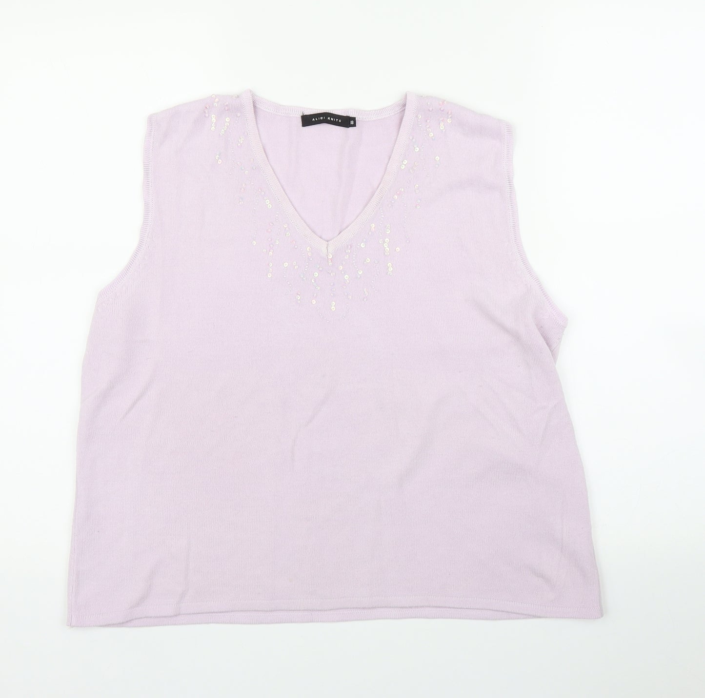 Alibi Knits Womens Purple   Vest Jumper Size 18