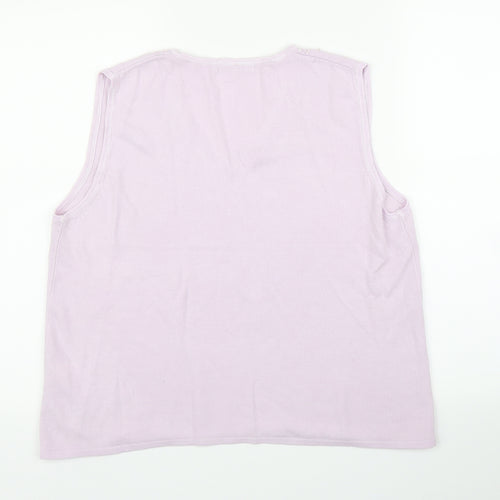 Alibi Knits Womens Purple   Vest Jumper Size 18