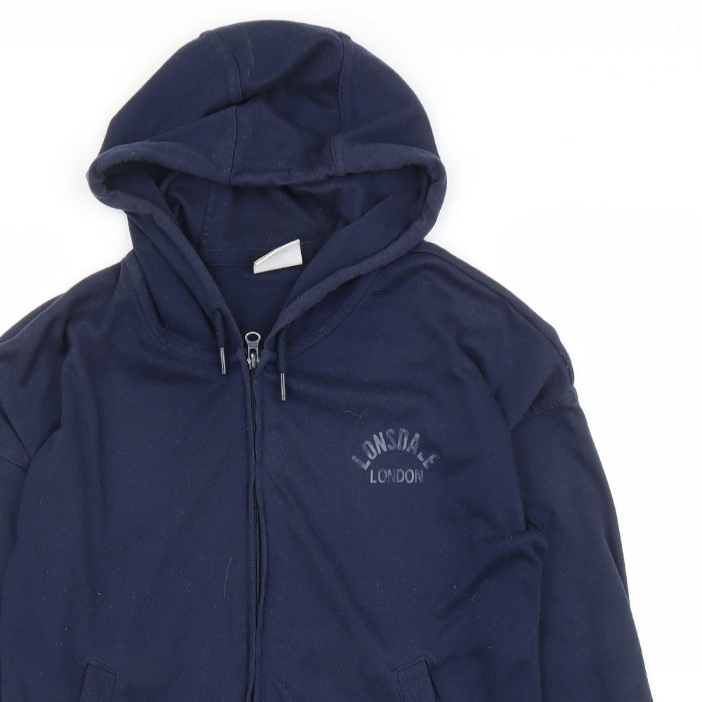 Lonsdale Womens Blue   Full Zip Hoodie Size 10