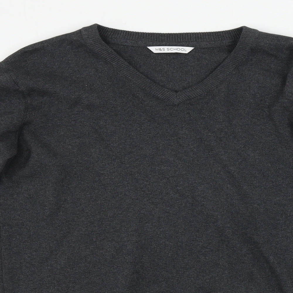 Marks and Spencer  Boys Grey   Pullover Jumper Size 13-14 Years