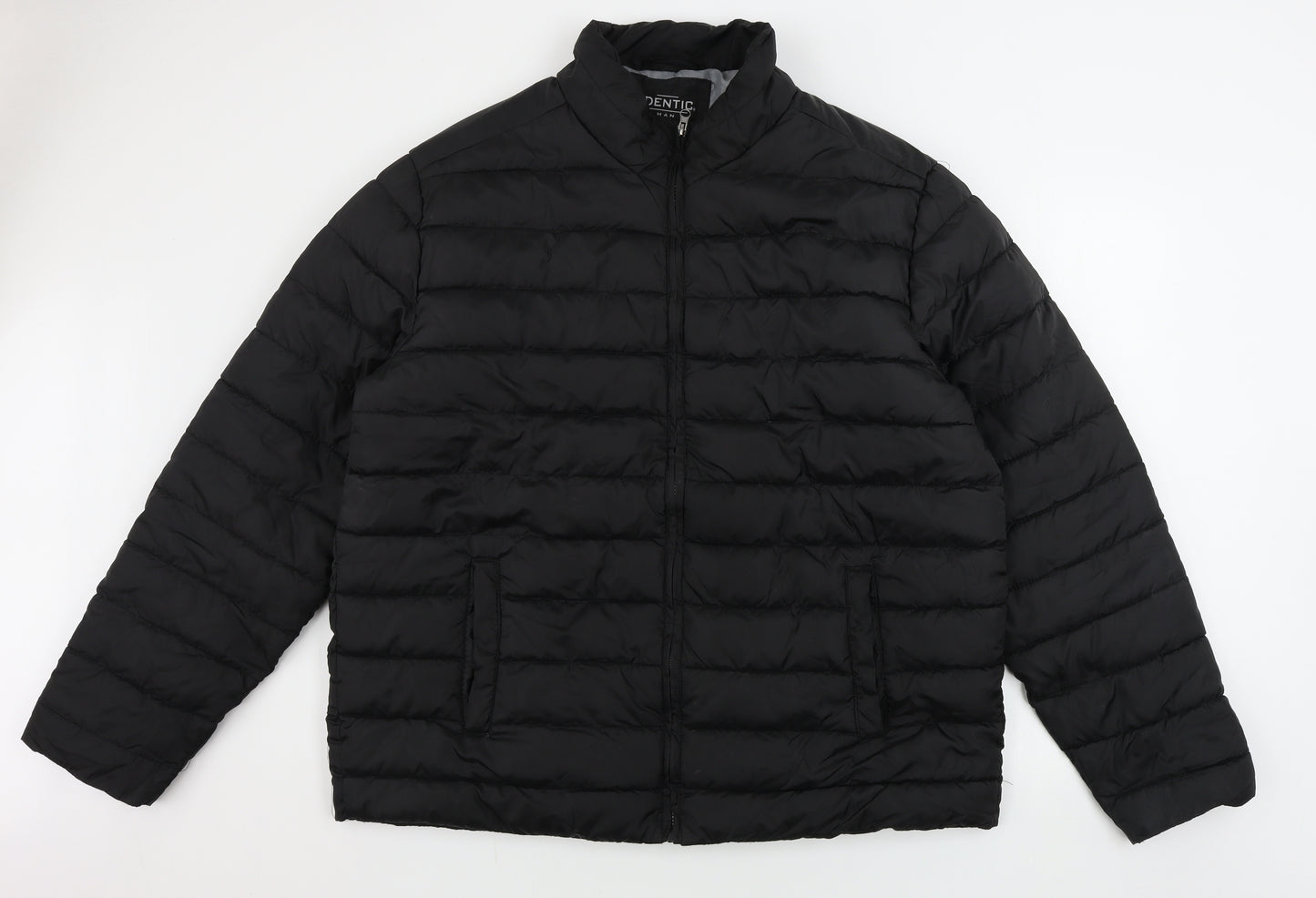 identic  Mens Black   Jacket Coat Size 2XL