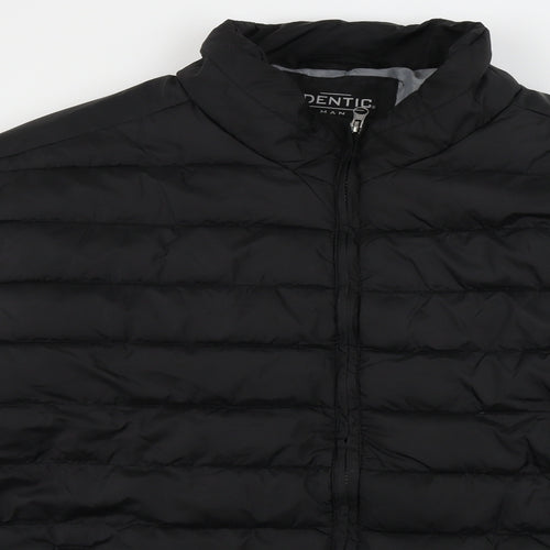 identic  Mens Black   Jacket Coat Size 2XL