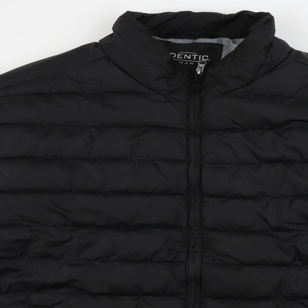 identic  Mens Black   Jacket Coat Size 2XL