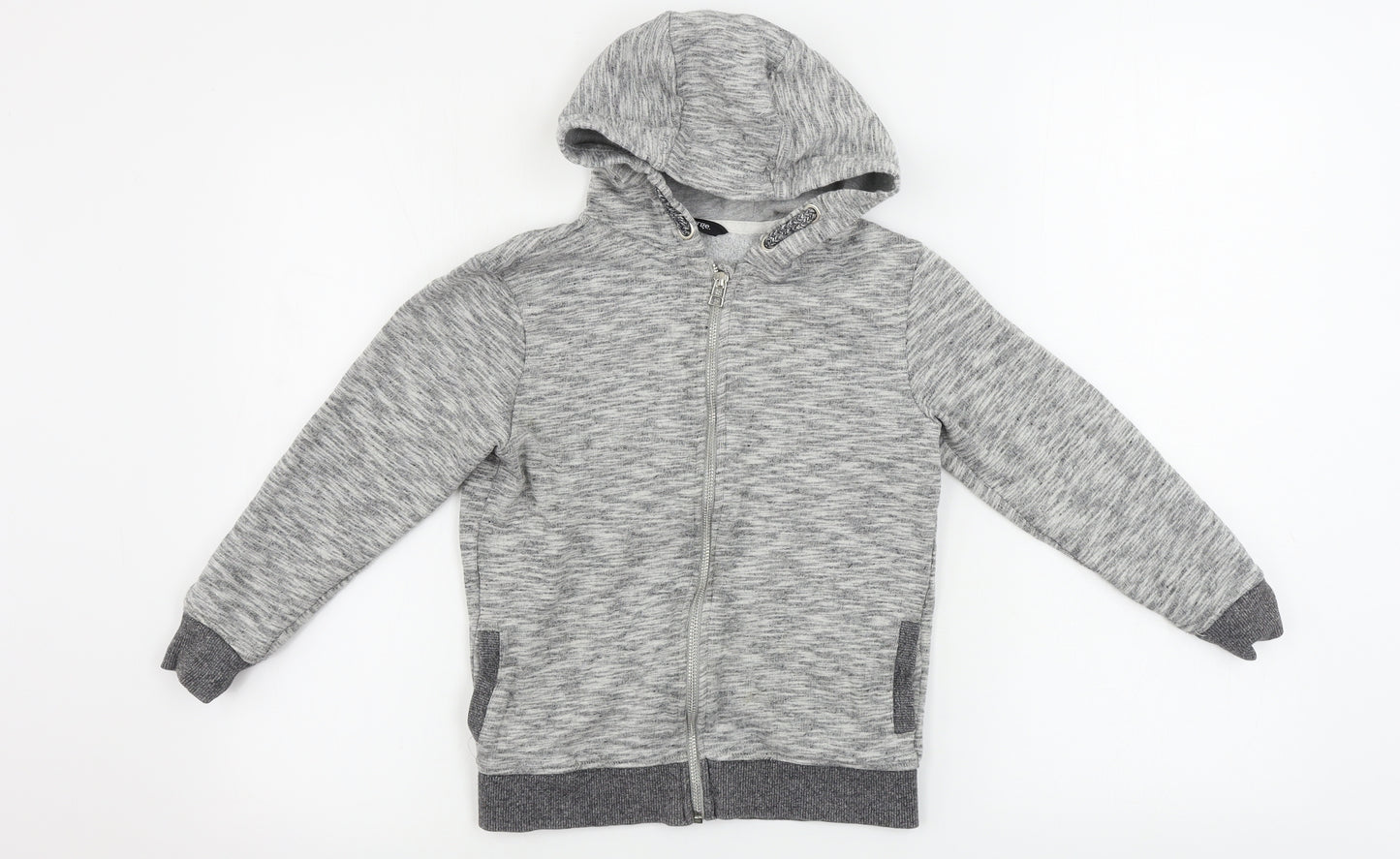 George  Boys Grey   Full Zip Hoodie Size 7-8 Years